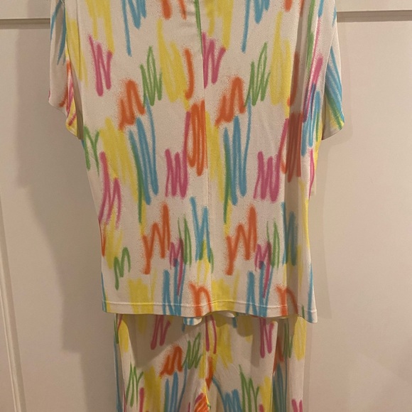 True vintage 1996 Gianni Versace pant-set “neon highlighter scribble” size 8/42 - Picture 4 of 11